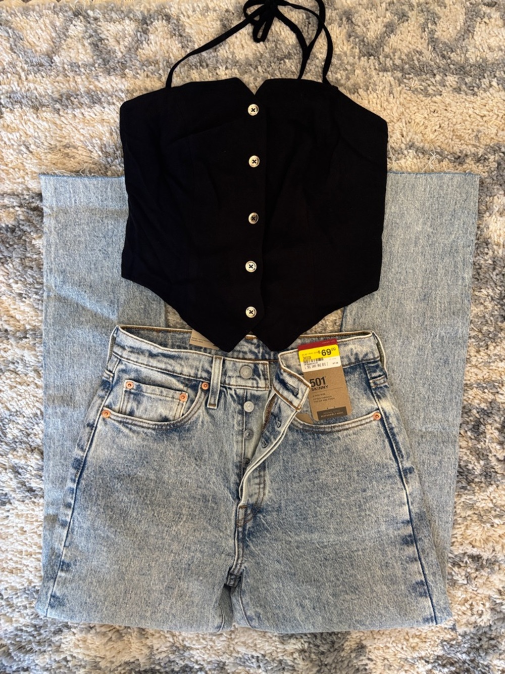 NWT Levi's 501 High-Rise Acid Wash Women's Jeans - 26x28